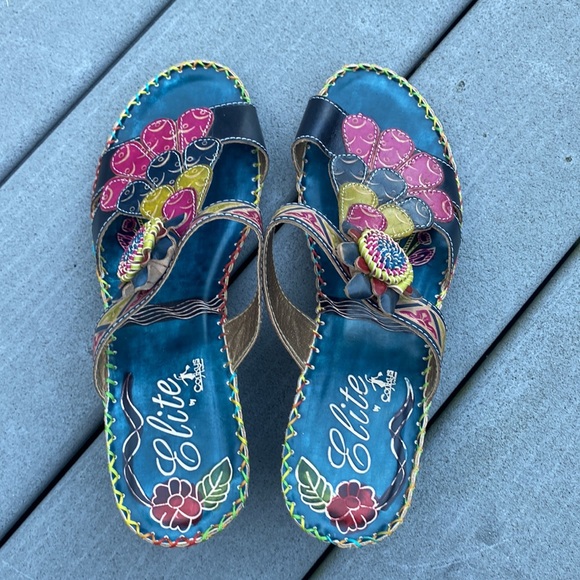 Elite by Corkys Floral Navajo Sandal size 10 - Picture 1 of 6